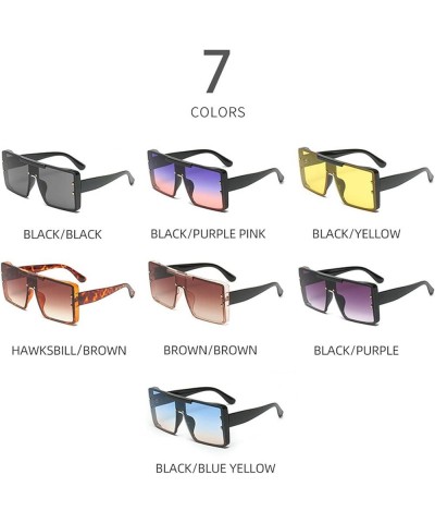 Oversized Sunglasses for Women Men Trendy Square Frame Shades with UV Protection Lens Large Novelty One Piece Sunglasses leop...