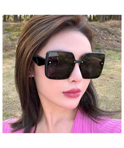 Square Frame Fashion Sports Photo Shopping Large Frame Sunglasses for Men and Women (Color : D, Size : 1) 1 G $17.63 Sport