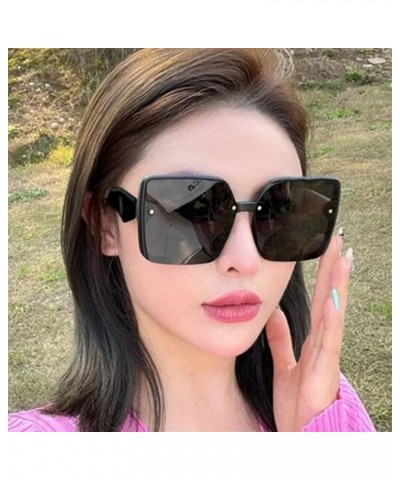 Square Frame Fashion Sports Photo Shopping Large Frame Sunglasses for Men and Women (Color : D, Size : 1) 1 G $17.63 Sport