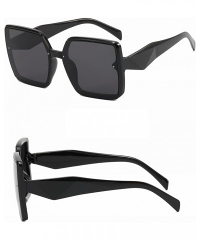 Square Frame Fashion Sports Photo Shopping Large Frame Sunglasses for Men and Women (Color : D, Size : 1) 1 G $17.63 Sport