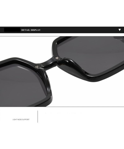 Square Frame Fashion Sports Photo Shopping Large Frame Sunglasses for Men and Women (Color : D, Size : 1) 1 G $17.63 Sport