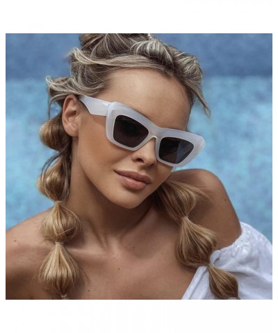 Cat Eye Wide Leg Sunglasses Fashionable Men and Women Decorative Sunglasses (Color : D, Size : 1) 1A $15.64 Cat Eye