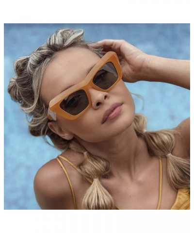 Cat Eye Wide Leg Sunglasses Fashionable Men and Women Decorative Sunglasses (Color : D, Size : 1) 1A $15.64 Cat Eye