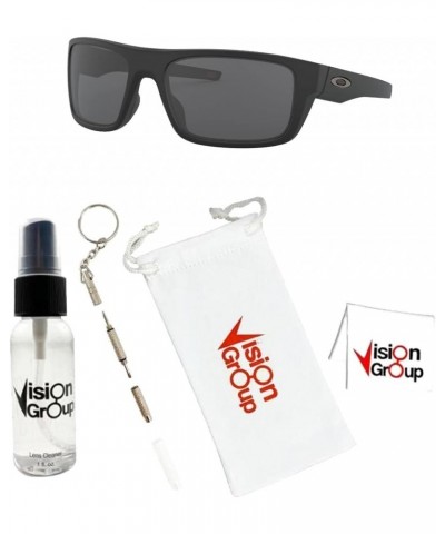 OO9367 Drop Point Sunglasses + Vision Group Accessories Bundle Matte Black/ Grey (936701) $62.90 Designer