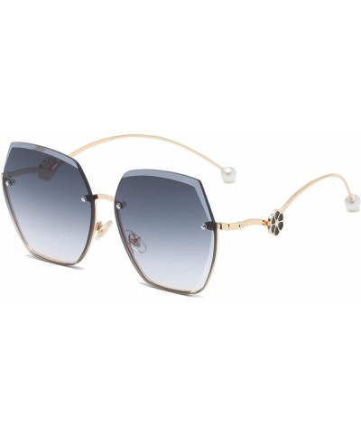 Rimless Large Frame Women's Sunglasses, Outdoor Holiday Beach Glasses (Color : G, Size : Medium) Medium A $20.03 Rimless