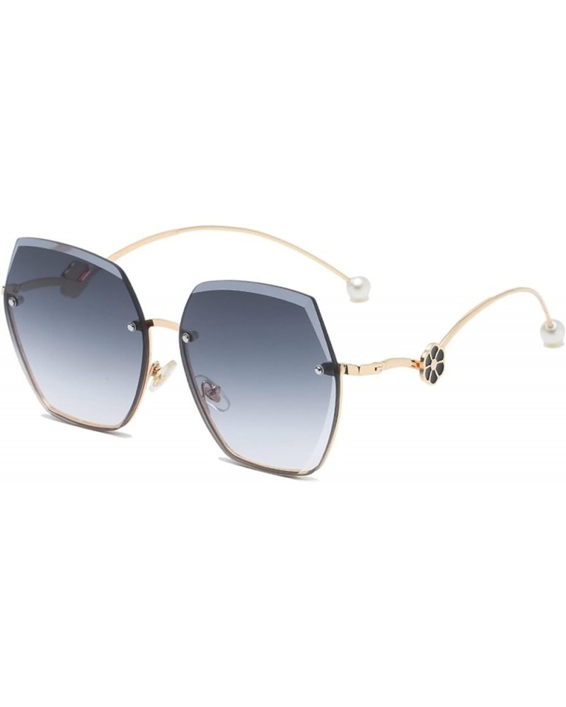 Rimless Large Frame Women's Sunglasses, Outdoor Holiday Beach Glasses (Color : G, Size : Medium) Medium A $20.03 Rimless