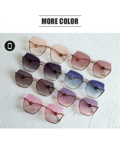 Rimless Large Frame Women's Sunglasses, Outdoor Holiday Beach Glasses (Color : G, Size : Medium) Medium A $20.03 Rimless