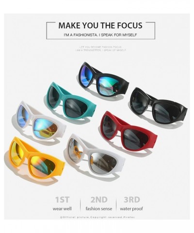 Cycling Fashion Cat Eye Large Frame Sunglasses Men and Women Outdoor Vacation Photo Decorative Sunglasses (Color : 4, Size : ...