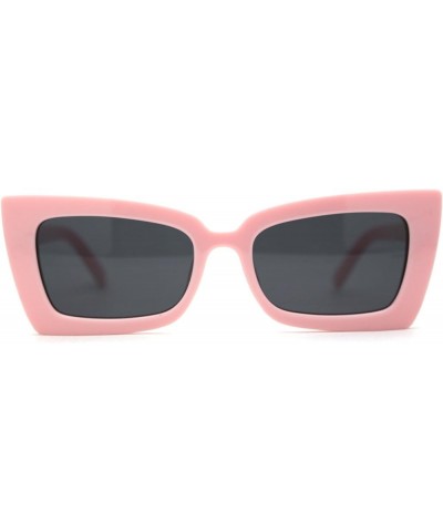 Womens Mod Square Sharp Cat Eye Plastic Sunglasses Pink Black $8.97 Designer