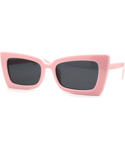 Womens Mod Square Sharp Cat Eye Plastic Sunglasses Pink Black $8.97 Designer