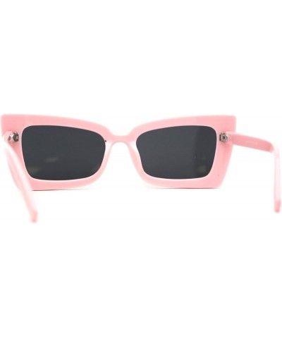 Womens Mod Square Sharp Cat Eye Plastic Sunglasses Pink Black $8.97 Designer