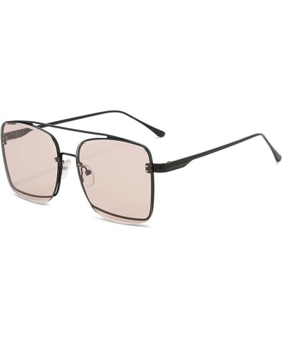 Women's Metal Large Frame Sunglasses, Outdoor Vacation Beach Glasses (Color : E, Size : Medium) Medium B $17.78 Designer