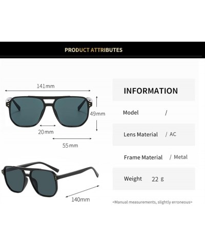 Square Large Frame Sunglasses for Men and Women (Color : C, Size : Medium) Medium A $13.98 Sport