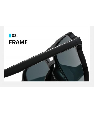 Square Large Frame Sunglasses for Men and Women (Color : C, Size : Medium) Medium A $13.98 Sport