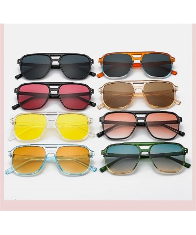 Square Large Frame Sunglasses for Men and Women (Color : C, Size : Medium) Medium A $13.98 Sport