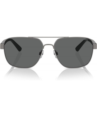 Men's Ph3154 Square Sunglasses Matte Gunmetal/Dark Grey $58.20 Square