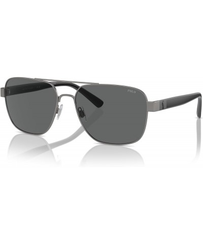 Men's Ph3154 Square Sunglasses Matte Gunmetal/Dark Grey $58.20 Square