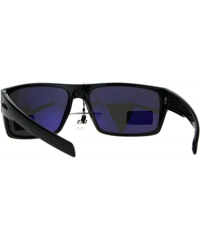 Xloop Sunglasses Mens Rectangular Fashion Frame Anti-Glare Lens UV 400 Glossy Black $7.98 Rectangular