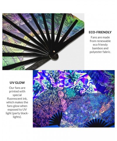 I Love Electro Pop Hand Fan Foldable Bamboo Circuit Rave Hand Fans Heart Music Genre Rave Parties Gifts Festival Accessories ...