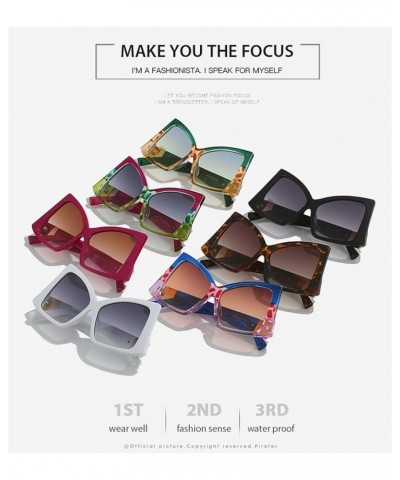 Hip-hop Large-Frame Women Sunglasses Outdoor Vacation Beach Sunglasses (Color : 4, Size : 1) 1 4 $16.41 Designer