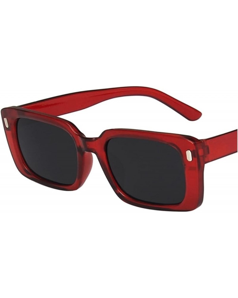 Square Retro Hip Hop Sunglasses for Men and Women Outdoor Vacation (Color : A, Size : 1) 1 D $12.42 Designer