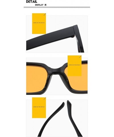 Square Retro Hip Hop Sunglasses for Men and Women Outdoor Vacation (Color : A, Size : 1) 1 D $12.42 Designer