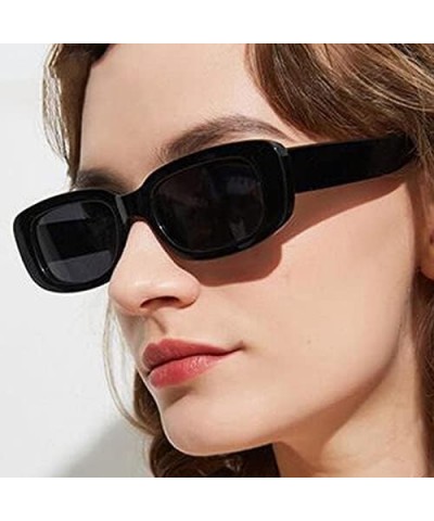 Rectangle Sunglasses for Women Narrow Square Frame UV400 Protection Retro Driving Glasses Vintage Fashion Fusia PINK $9.02 Sq...