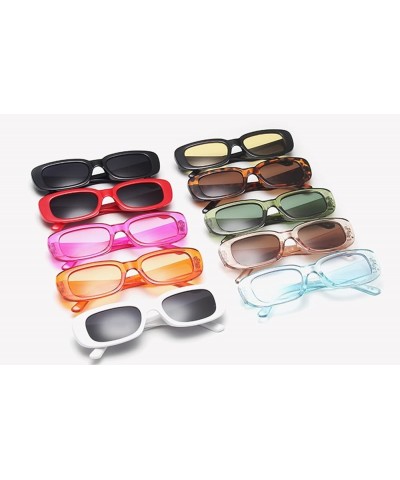 Rectangle Sunglasses for Women Narrow Square Frame UV400 Protection Retro Driving Glasses Vintage Fashion Fusia PINK $9.02 Sq...