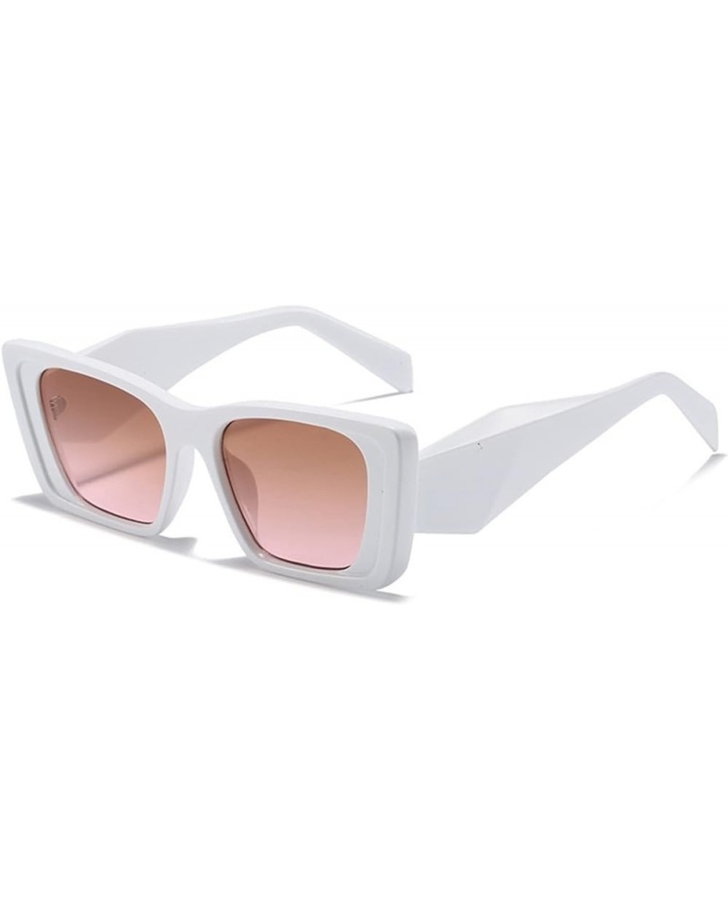 Woman Street Shooting Fashion Retro Square Sunglasses Outdoor (Color : C, Size : Medium) Medium G $21.99 Designer