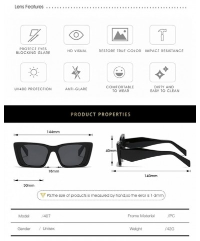 Woman Street Shooting Fashion Retro Square Sunglasses Outdoor (Color : C, Size : Medium) Medium G $21.99 Designer