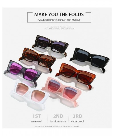 Woman Street Shooting Fashion Retro Square Sunglasses Outdoor (Color : C, Size : Medium) Medium G $21.99 Designer