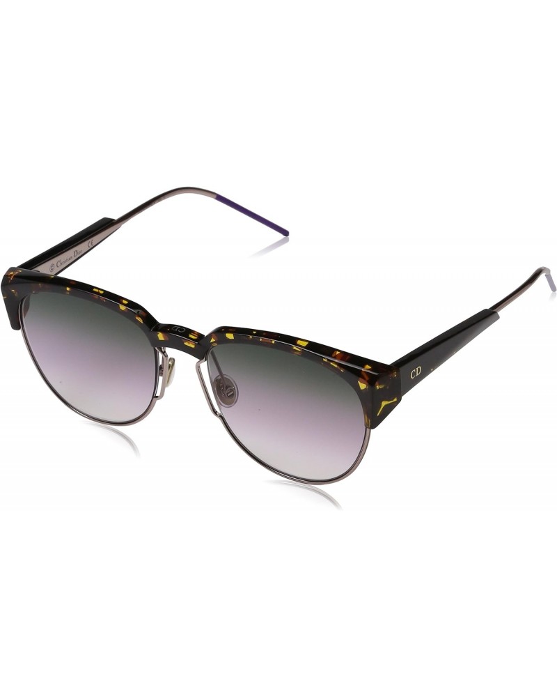 Faceted Sunglasses Spectral 01KSO Havana/Gold/Violet 53mm $113.38 Designer