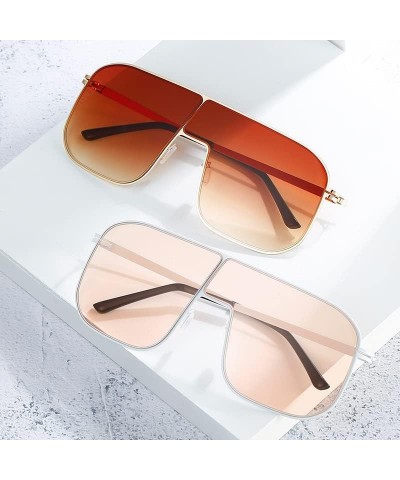 Large Frame Metal Frame Fashion Sunglasses for Men and Women for Outdoor Vacation (Color : A, Size : Medium) Medium F $22.02 ...