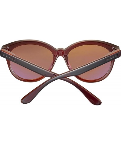 Women's Endee Rectangular Sunglasses Shiny Brown Spray on Milky Nude Base $31.90 Rectangular