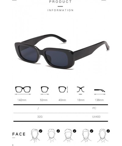 Fashion Small Frame Men And Women Rectangular Sunglasses UV400 D $15.78 Designer