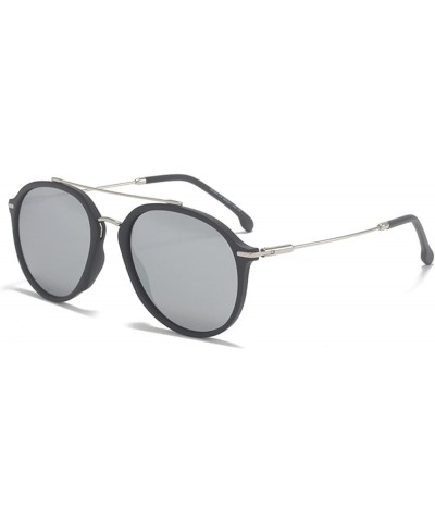 Metal Polarized Retro Sunglasses Men and Women Driver Glasses (Color : B, Size : Medium) Medium E $19.65 Designer