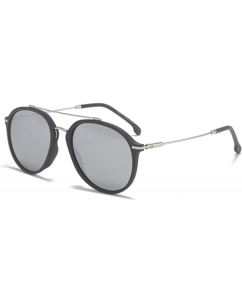 Metal Polarized Retro Sunglasses Men and Women Driver Glasses (Color : B, Size : Medium) Medium E $19.65 Designer