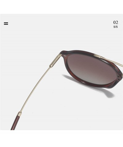 Metal Polarized Retro Sunglasses Men and Women Driver Glasses (Color : B, Size : Medium) Medium E $19.65 Designer