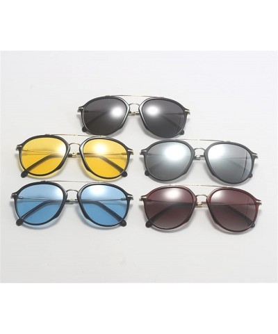 Metal Polarized Retro Sunglasses Men and Women Driver Glasses (Color : B, Size : Medium) Medium E $19.65 Designer