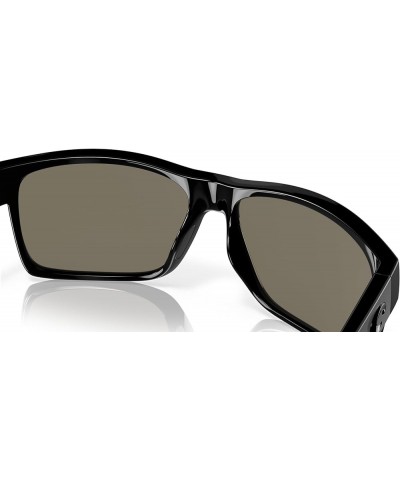 mens Half Moon Rectangular Sunglasses Shiny Black/Matte Black/Grey Blue Mirrored Polarized-580g $69.30 Rectangular