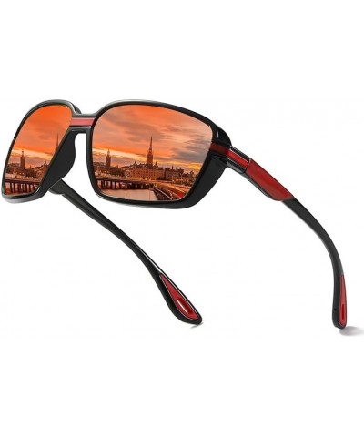 Sunglasses Men Polarized Sunglasses for Womens Trendy Retro Mirror Lens for Driving Fishing UV400 PC Frame K433 03 $8.83 Square