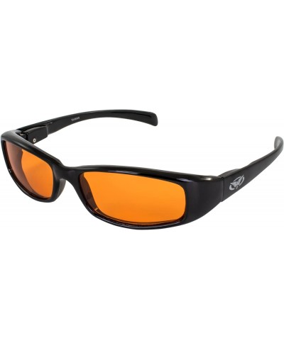 New Attitudes - Stylish Sunglasses - Orange Lenses, Matte Black Frame $9.81 Wayfarer