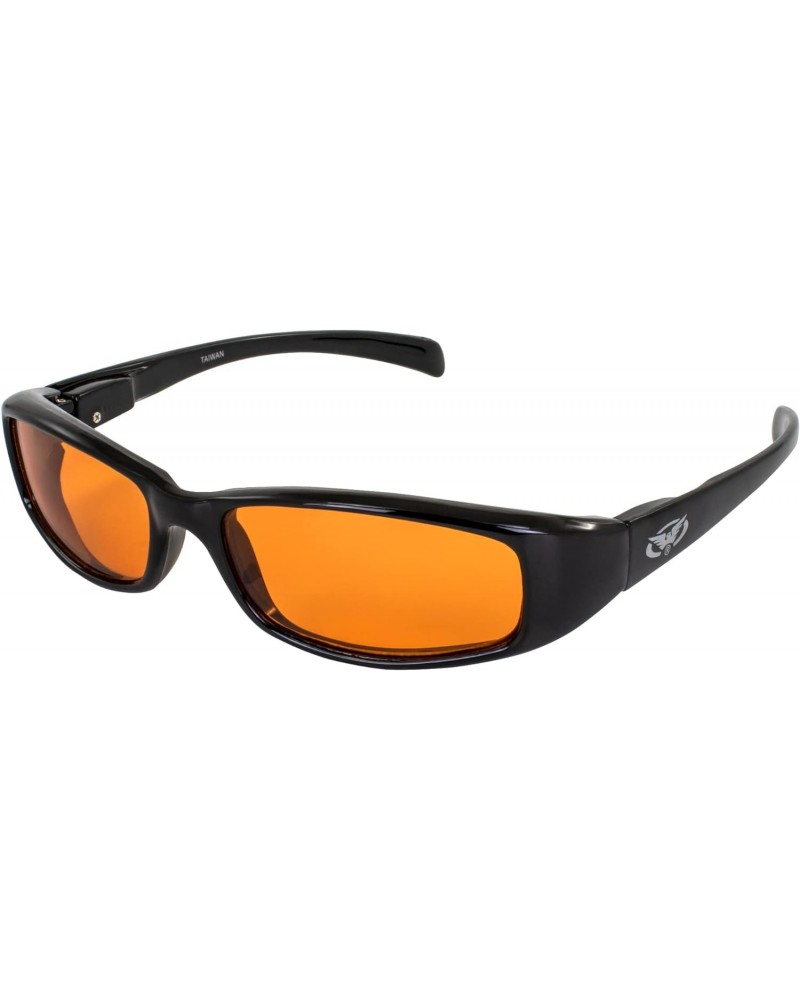 New Attitudes - Stylish Sunglasses - Orange Lenses, Matte Black Frame $9.81 Wayfarer