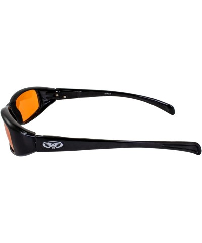 New Attitudes - Stylish Sunglasses - Orange Lenses, Matte Black Frame $9.81 Wayfarer