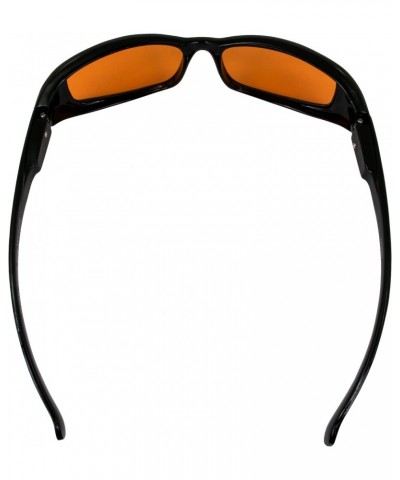 New Attitudes - Stylish Sunglasses - Orange Lenses, Matte Black Frame $9.81 Wayfarer