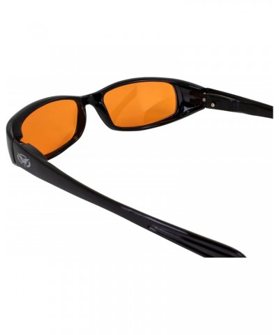 New Attitudes - Stylish Sunglasses - Orange Lenses, Matte Black Frame $9.81 Wayfarer