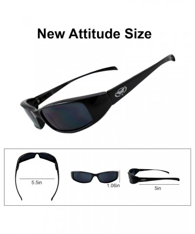 New Attitudes - Stylish Sunglasses - Orange Lenses, Matte Black Frame $9.81 Wayfarer