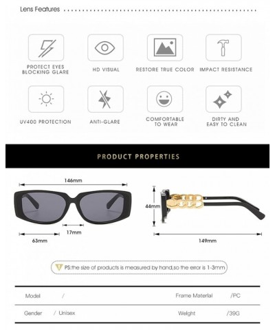 Fashion Square Men and Women Sunglasses Vacation Photo Decorative Sunglasses (Color : 6, Size : 1) 1 5 $13.62 Designer