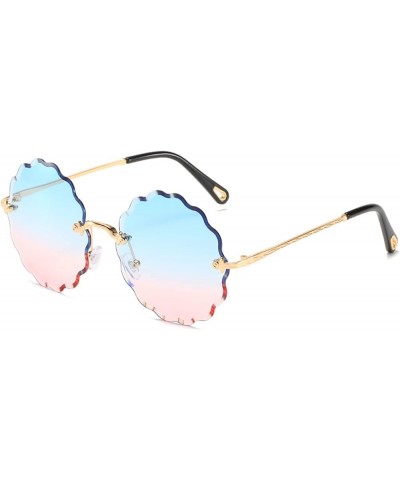 Rimless Men and Women Fashion Outdoor Vacation Sunglasses (Color : A, Size : 1) 1 E $13.41 Rimless