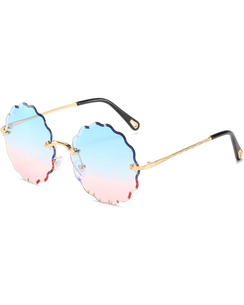 Rimless Men and Women Fashion Outdoor Vacation Sunglasses (Color : A, Size : 1) 1 E $13.41 Rimless